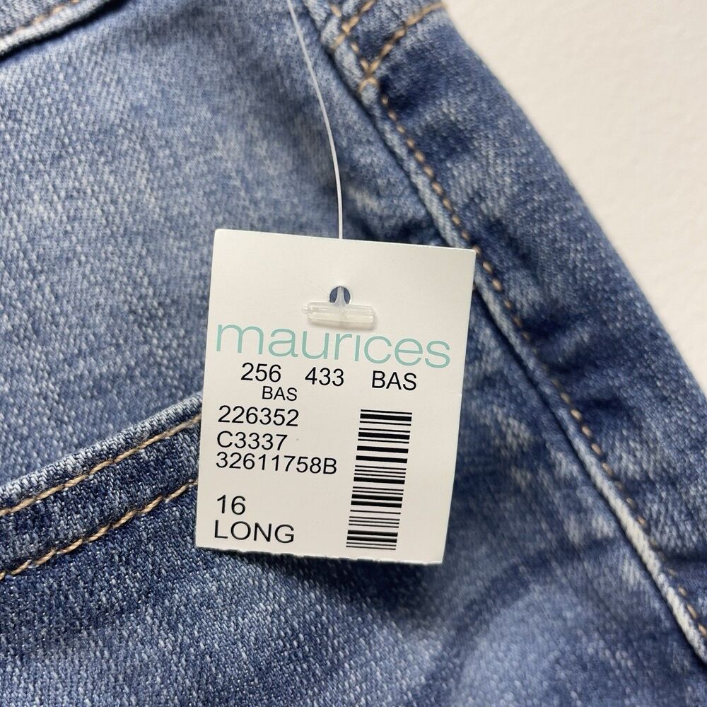 M Jeans By Maurices Classic Flare Women's Plus Sz 16 Long Mid-Rise Super Stretch - Picture 8 of 10